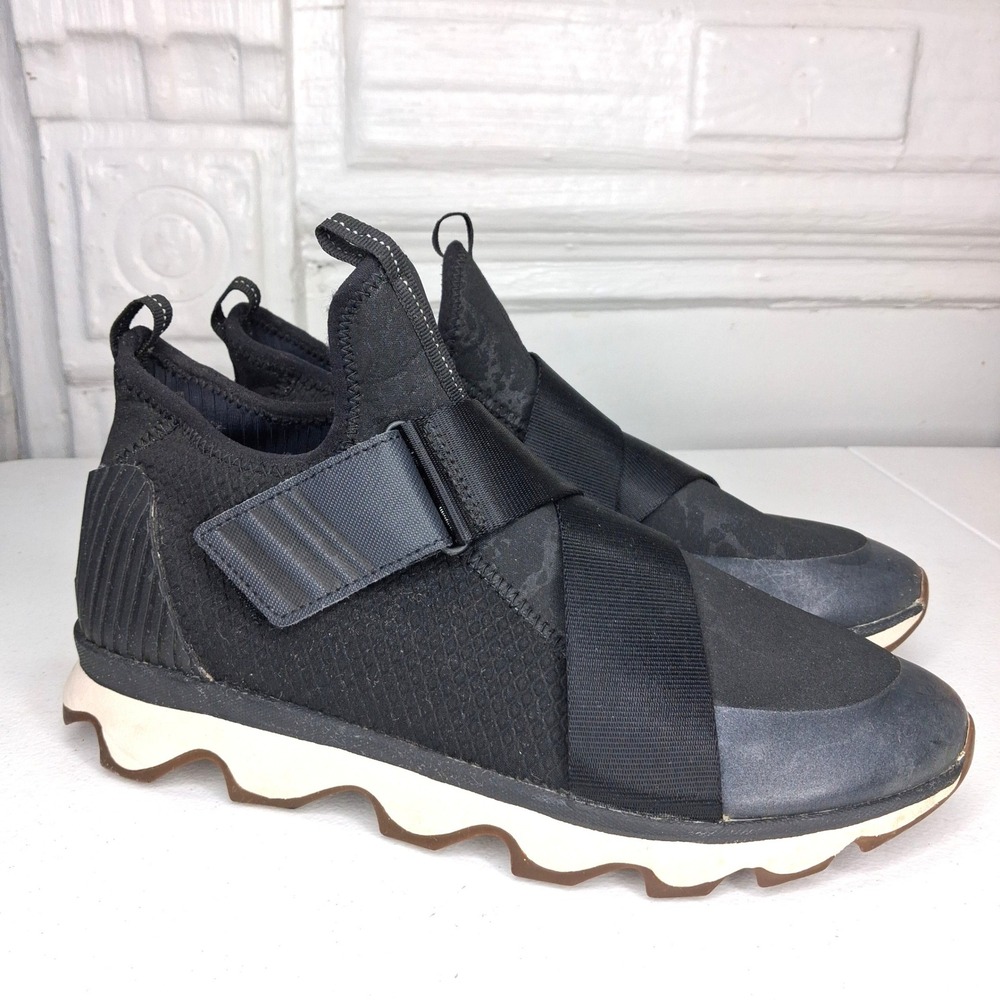 Sorel Kinetic Sneak Women's 11 Black Sneakers Laceless